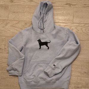 The Black Dog Blue and Black Labrador Silhouette Hoodie